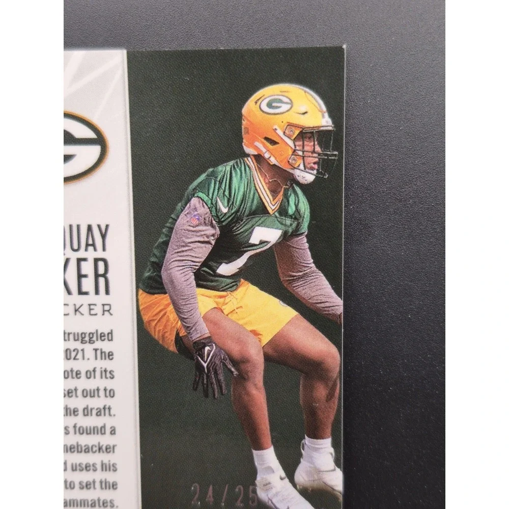 2022 Panini Phoenix Quay Walker #176 Green/25 (RC) Green Bay Packers Color Match